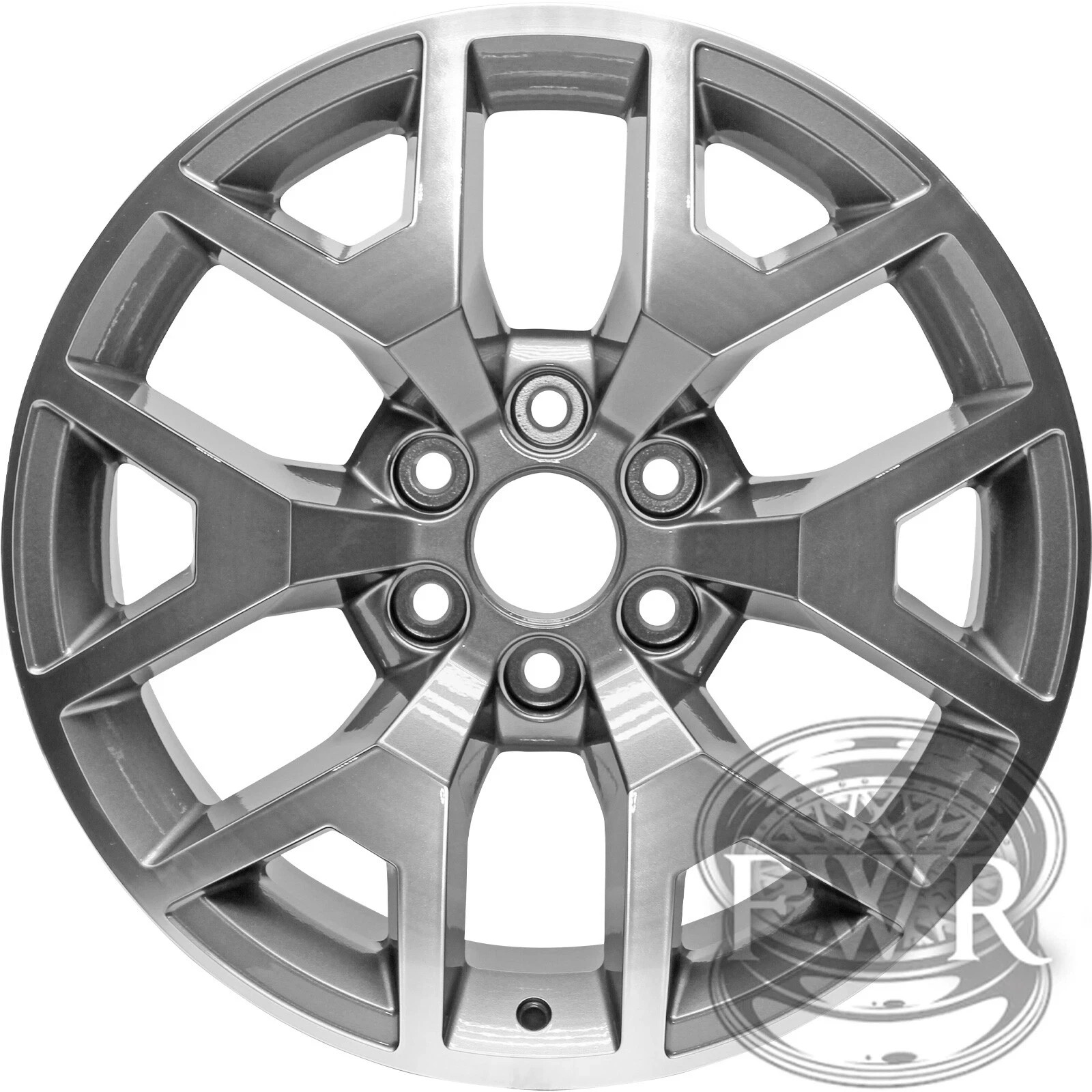 Used 20" Machined and Grey Alloy Wheel Rim for 2014-2018 GMC Sierra