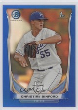 2014 Bowman Prospects Chrome Blue Refractor 245/250 Christian Binford #BCP29 cf4