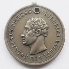 Za ratunek z niebezpieczeństwa - Fryderyk Wilhelm III., przenośny srebrny medal 1833