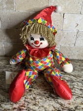 Vintage Cacos Wind Up Musical Clown Doll Head Moves Side to Side Retro