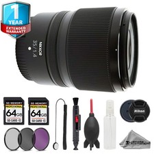 Nikon NIKKOR Z 35mm f/1.4 Lens - 10pc 128GB Memory Bundle  1 Yr Warranty