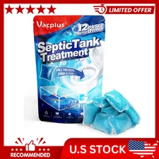 Septic Tank Treatment 12 Pcs for 1 Year Supply Dissolvable Packs Easy Operation