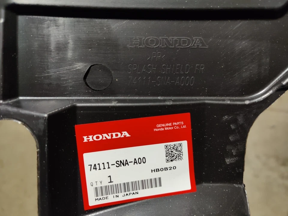 Protector contra salpicaduras delantero inferior genuino OEM Honda para Civic 2006-2011 74111-SNA-A00 Foto 2 de 2