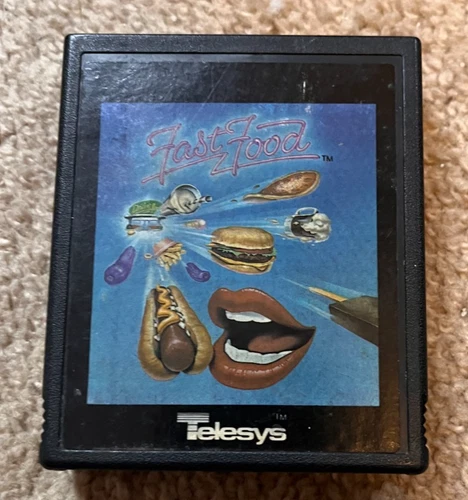 Atari 2600 game Cartridge 1982 Fast Food by Telesys Play Tested