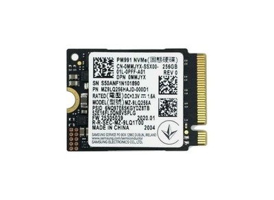 SAMSUNG 256GB PM991 MZ-9LQ256A SSD M.2 2230 NVMe MZ9LQ256HAJD-000D1 0MMJYX