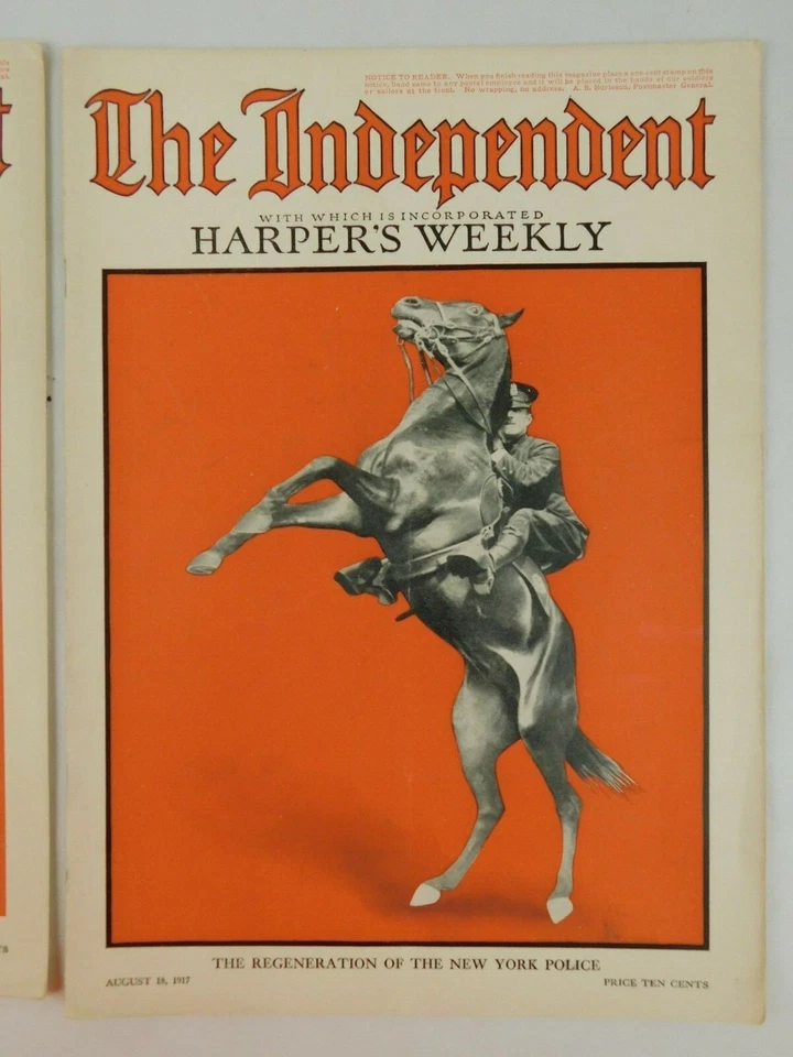 The Independent Harpers Weekly Aug 18th & 25th 1917 WWI Soldiers Army Navy - Image 3 of 4