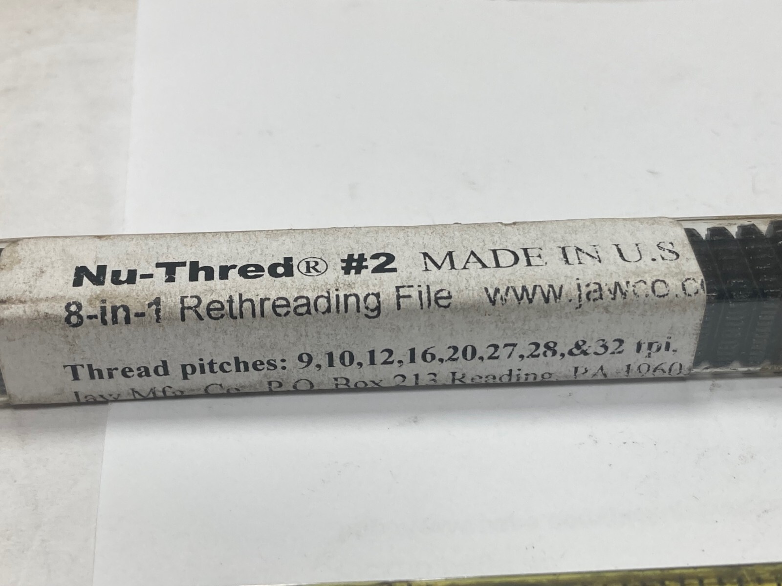 Jawco #2, Nu Thred, Thread Restoring File, 9-32 TPI, SAE MADE IN USA ...