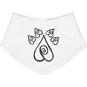 Bavoir bandana pates de chien gris