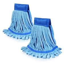 Microfiber Mop Heads: Mop Head Replacement for Floor Cleaning  Blue,(2 Pack)