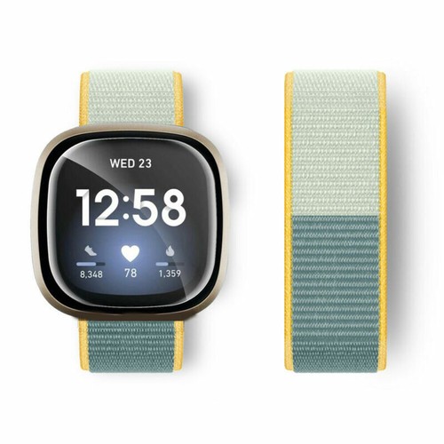 For Fitbit Versa 4 3 Fitbit Sense Nylon Loop Sport Watch Band Strap Wristband - Picture 53 of 55