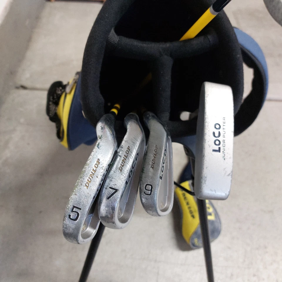 Dunlop Loco Golf Crazy Long Youth Junior Club Set-Driver, 5,7,9, Putter, Bag, RH - Image 3 of 4
