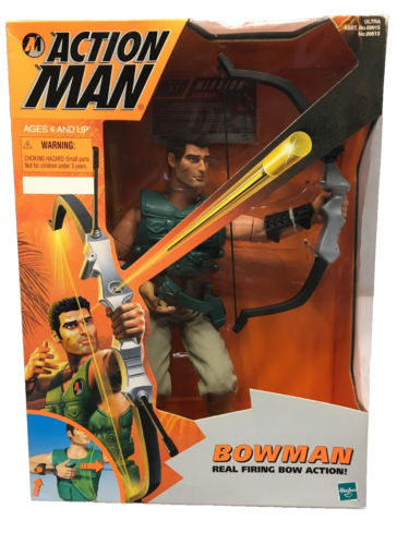 Vintage 1999 Hasbro Action Man: Bowman with Firing Bow Action (NIB) - Afbeelding 1 van 5