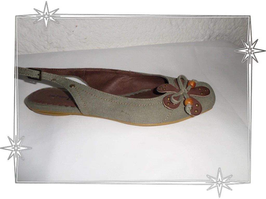 Chaussures Plates Les P'tites Bombes LPB - Taille 36 Kaki & Marron - Toile & Synthétique - Neuves Sans Boîte