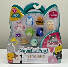 Squishmallows Squish-A-Longs Series 1 - 8 Mini Figures w/Ring & Accessories-New
