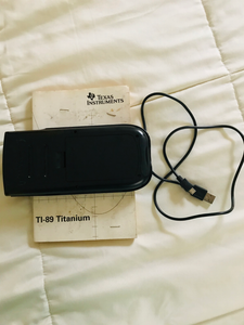 Ti 89 Titanium Graphing Calculator With Cover Usb Wire Batteries