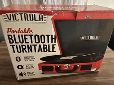 Victrola Portable Bluetooth turntable suitcase record player color red
