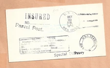 U.S.S. SEA GULL SPECIAL DELIVERY PARCEL POST  NAVAL CARD