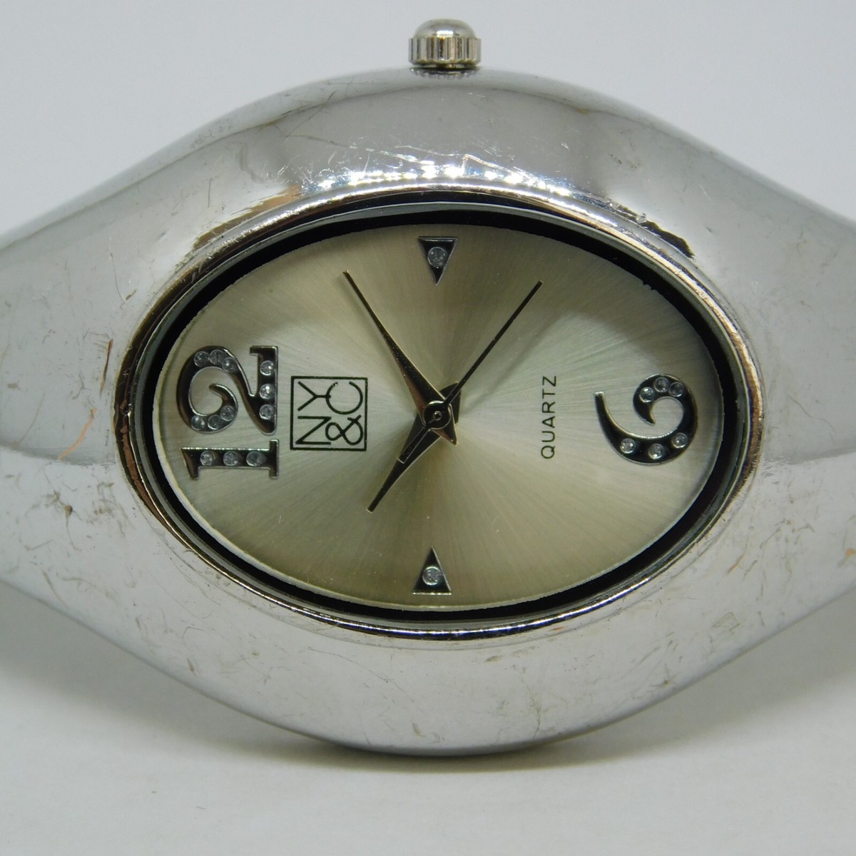 NY&C Silver-tone Stainless Steel Women’s Quartz Watch Working New Battery NY&C 15823 Silver Tone Quartz Analog Women main image 4