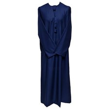 Men's Emirate High Quality Navy Blue Long Sleeve Thobe Jubba Dishdasha