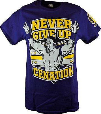 John Cena Purple Never Give Up Kids WWE T-shirt Boys - Picture 3 of 7