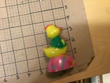 vintage original Friction toy --DUCK on EGG, kinda works, wheels a bit loose