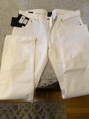 PTO5 Mens Stretch White Jeans Size 34 Regular Fit 34x32
