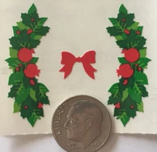 CHRISTMAS GARLAND Stickers(6pc) Mrs.Grossman's•Season•Holiday •Decorations•Bows