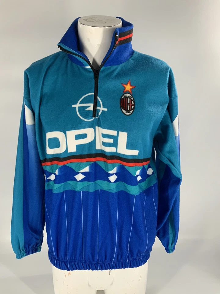 Real Madrid Soccer Pullover M Men Blue Opel Poly ¼ Zip Fleece EUC YGI D3-389 - Image 2 of 4