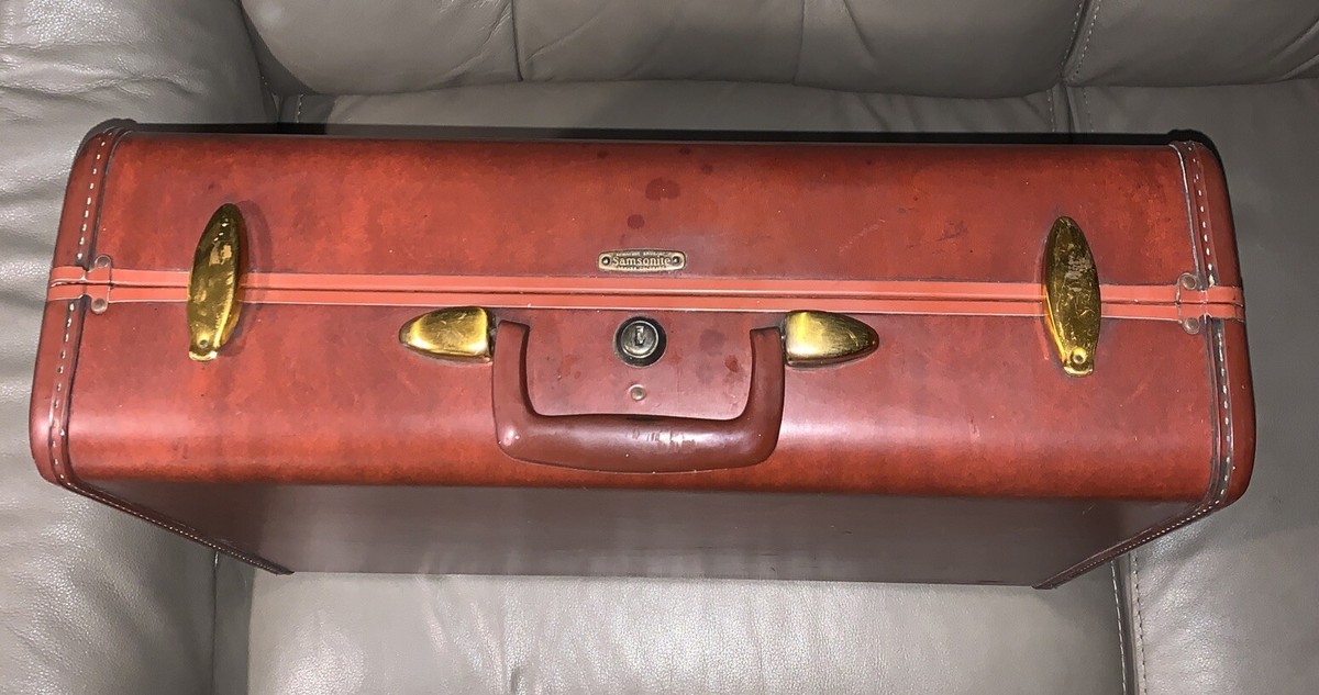 スーツ Mid 1950s Style Glossy DarkBrown Conpora Vintage Samsonite Shwayder Bros 1950's Luggage 21” Brown