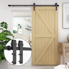 6FT Sliding Barn Door Hardware Kit Heavy Duty for Single Wood Door
