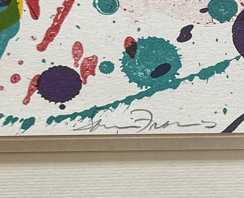 Sam Francis Untitled Lithograph Edition, autographed and framed, 1986 - Picture 4 of 4