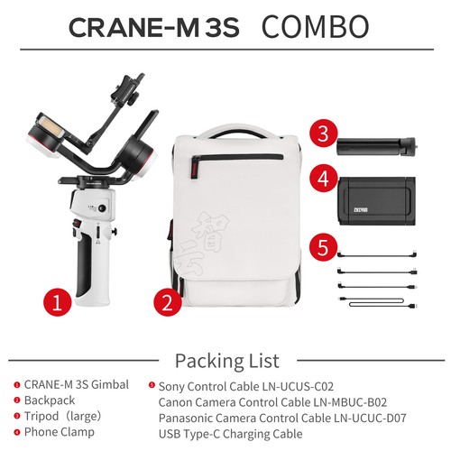 ZHIYUN Crane M3S M3 S Combo 3-Axis Gimbal Stabilizer for Mirrorless Cameras DSLR - Picture 2 of 9