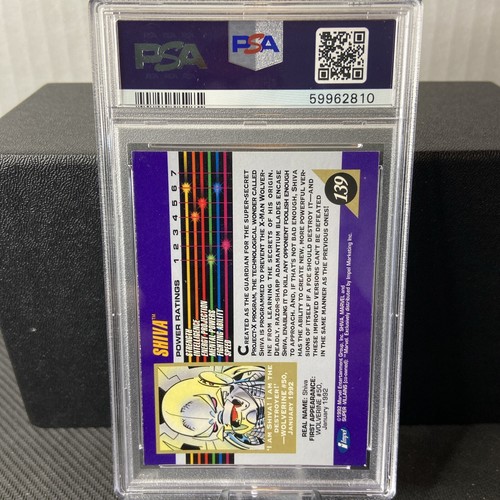 1992 Impel Marvel Universe Shiva Card #139 PSA Graded 9 Mint - Picture 4 of 6