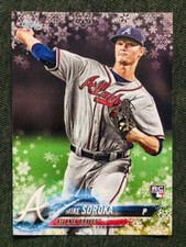 2018 Topps Holiday #HMW29 Mike Soroka Rookie RC Card. rookie card picture