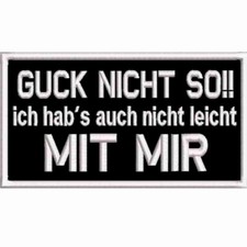 GUCK NICHT SO... Aufn&auml;her gestickt Patch Free Biker Kutte MC indivisuell 9x5cm