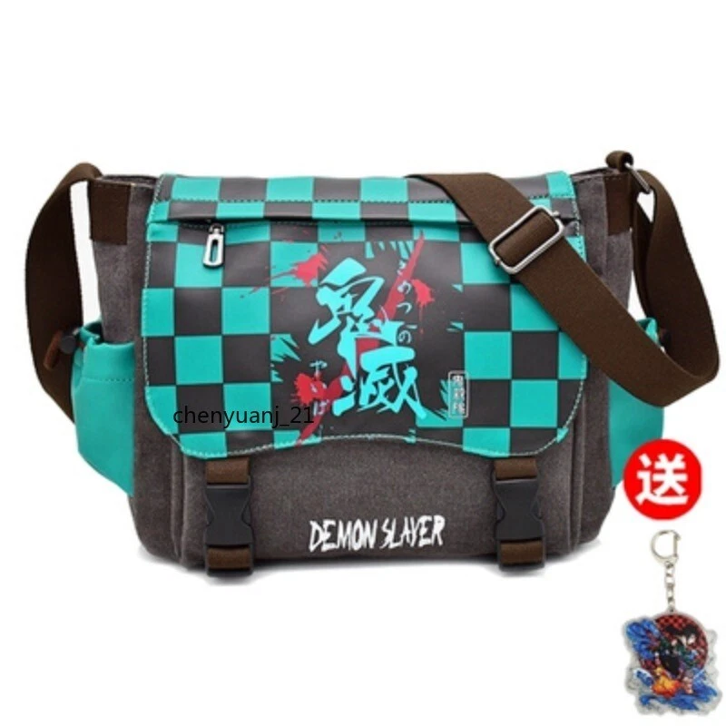 Demon Slayer Messenger Bag Canvas High Capacity Unisex Halloween Anime Crossbody - Image 2 of 4