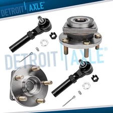 Front Wheel Bearing and Hubs Tie Rods Kit for 2005 - 2014 Subaru Legacy Outback