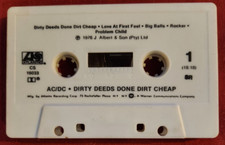 Atlantic Records AC/DC   Dirty Deeds Done Dirt Cheap Cassette Tape 1981