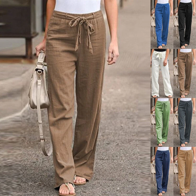 Womens loose shop linen pants