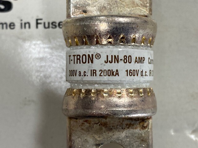 5 X Cooper Bussmann Jjn 80 T Tron 300v 80a Very Fast Acting Fuse Class T For Sale Online Ebay