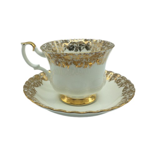 Royal Albert Mother Tea Cup Saucer Set Gold Floral Pattern England Mother's Day - Picture 8 of 10