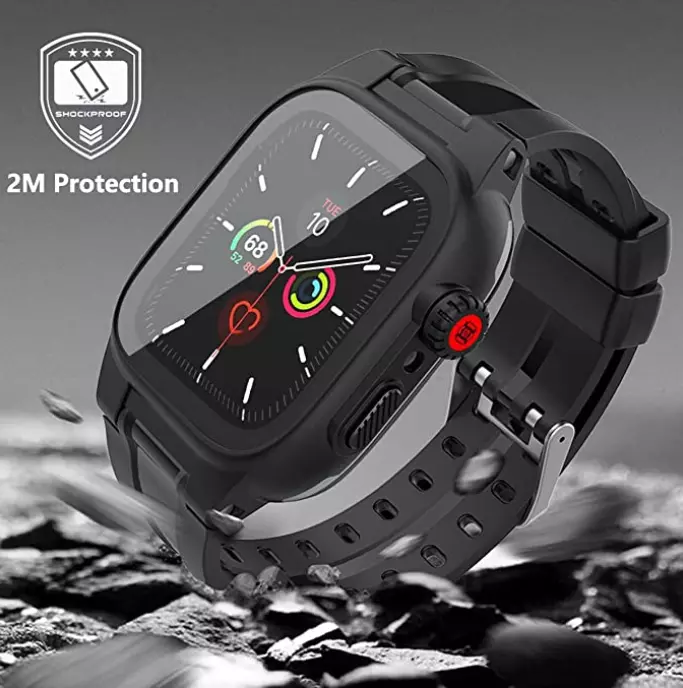 Waterproof Strap Case For Apple Watch Series 9 7 6 5 4 SE 41/45/44mm Rugged Band