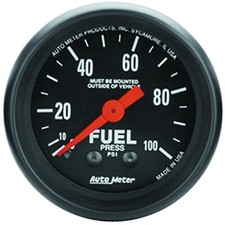 Auto Meter 2612 Z-series Mechanical Fuel Pressure Gauge 0-100 Psi 2 116 52mm