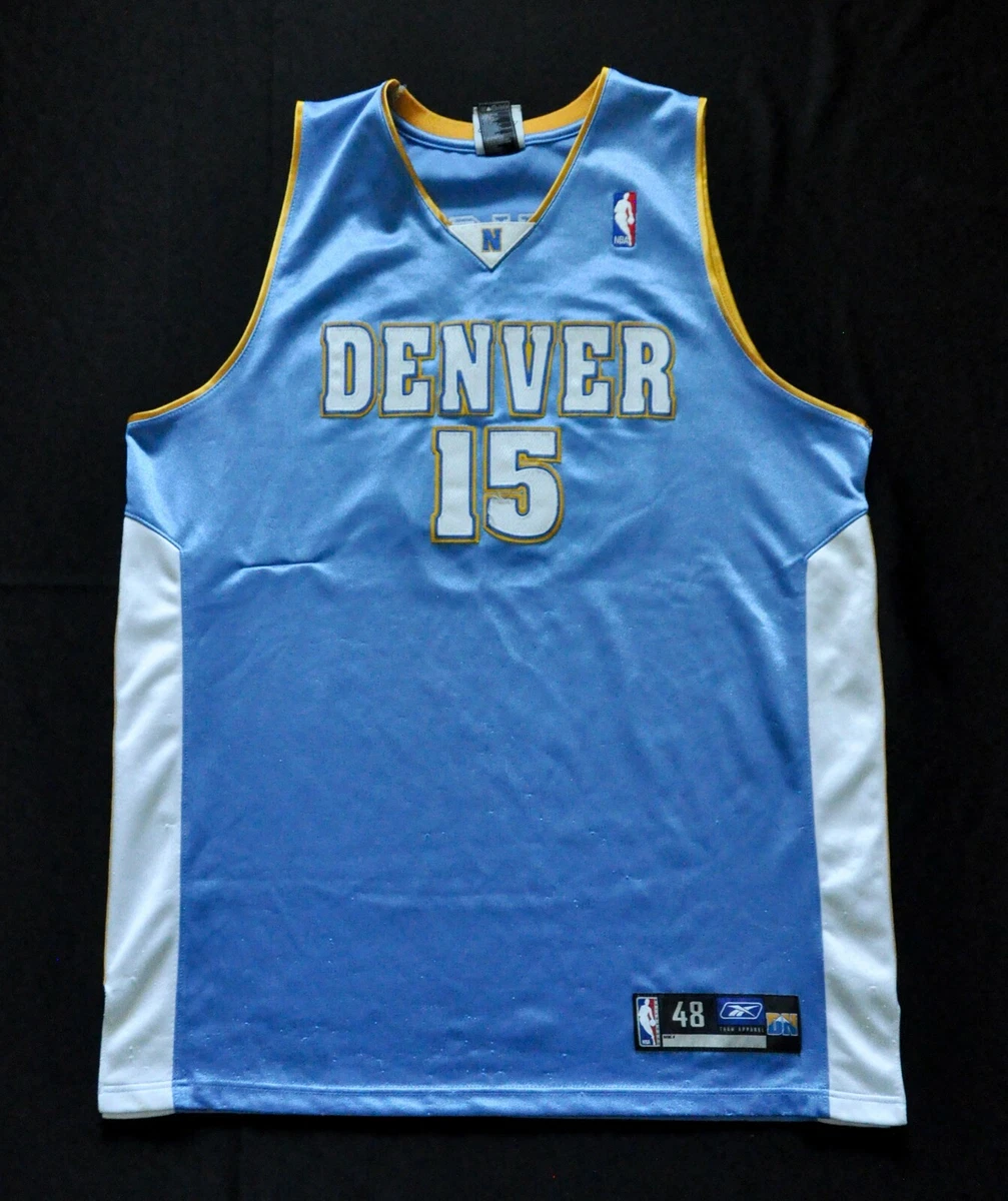 CARMELO ANTHONY MELO DENVER NUGGETS Reebok Authentic Jersey BABY BLUE 48 XL  MEN