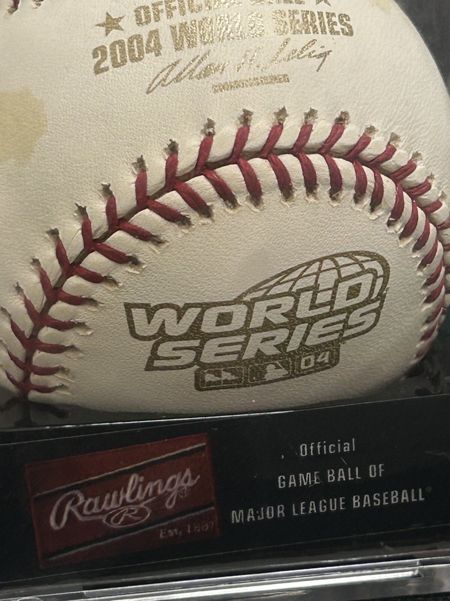 【当時物】2004 MLB World Series 公式球 Rawlings 2004 MLB World Series Rawlings Official Ball In Sealed Case Red