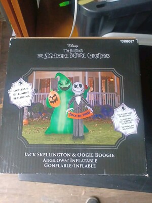 Gemmy 72626 6.5ft x 4.9ft The Nightmare Before Christmas Halloween Inflatble