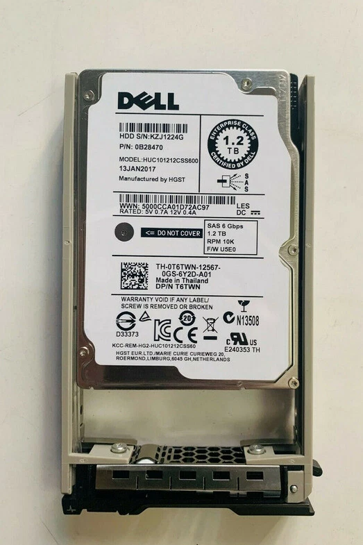 1.2TB 10K SAS 2.5" SAS 6G HARD DRIVE Fits DELL SERVER R610 R620 R630 R710 R720 - Image 4 of 4