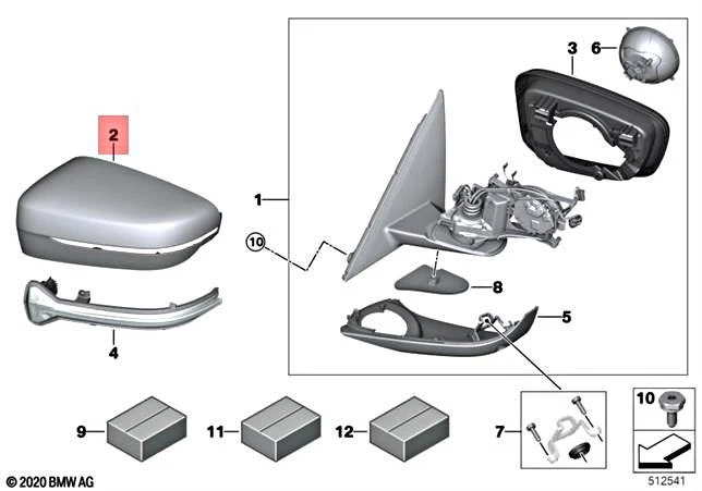 Genuine BMW G12 G14 G15 G30 G31 Protective Cap Cerium Grey Left 