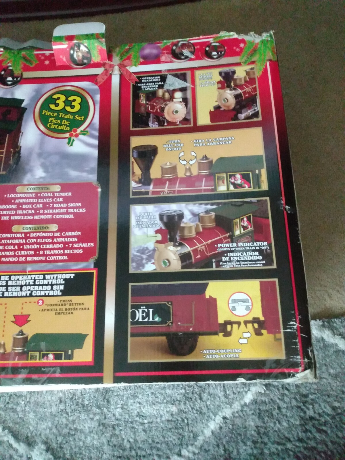 EZTEC North Pole Express Christmas Train Set 37187 TESTED Works eBay