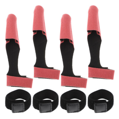 4 Sets Practical Fishing Rod Tip Cover Fishing Rod Sleeves Pole Strap Fastener